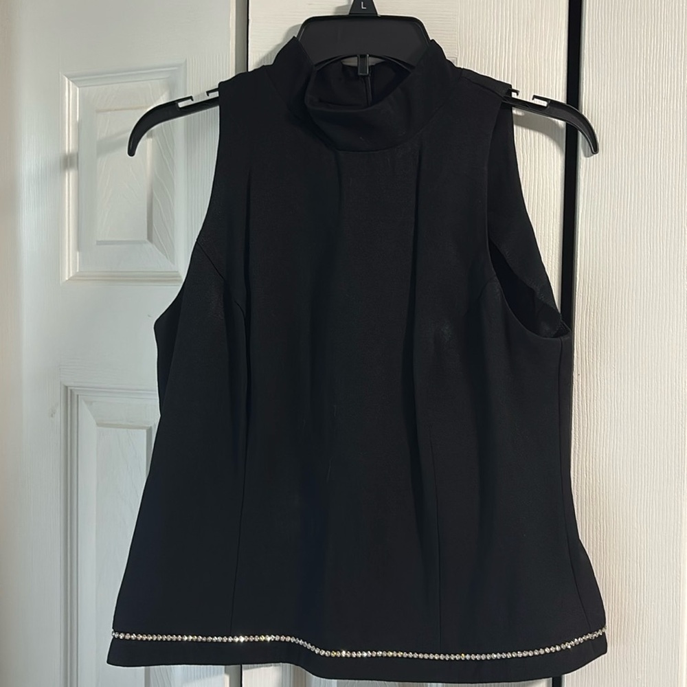 Vintage Victorian Holly Rhinestone  Trim Top